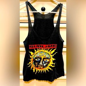 Vintage California SUBLIME Band Tank, Women’s Small, Dark Heather Grey